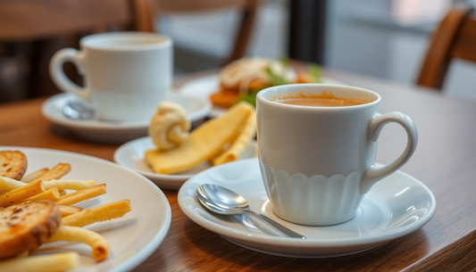 Coffee and food setting